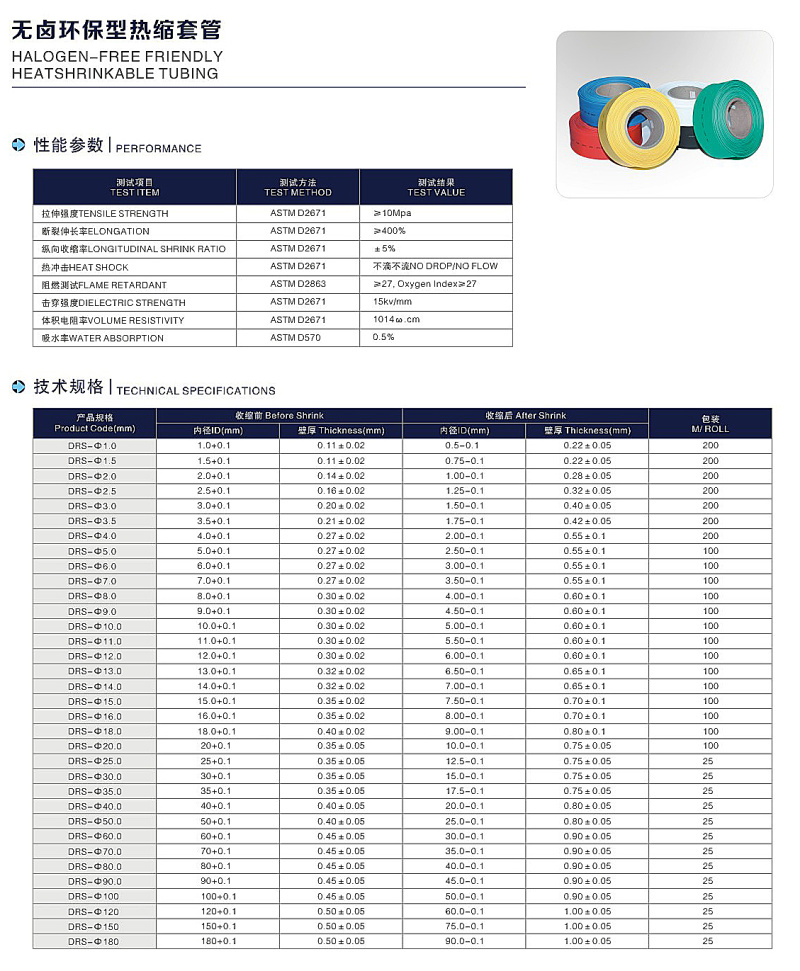 供電裝置專(zhuān)用熱縮管